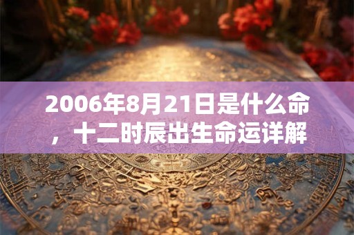 2006年8月21日是什么命,十二时辰出生命运详解 2006年8月21日是什么命,十二时辰出生命运详解