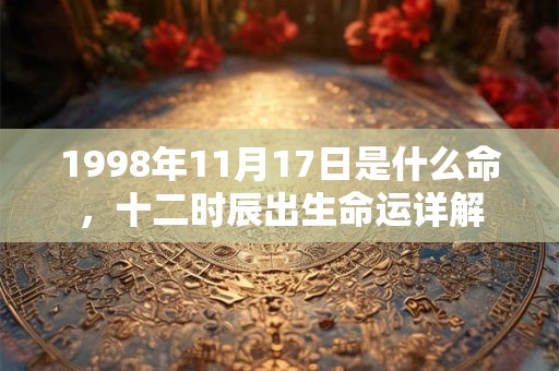 1998年11月17日是什么命，十二时辰出生命运详解