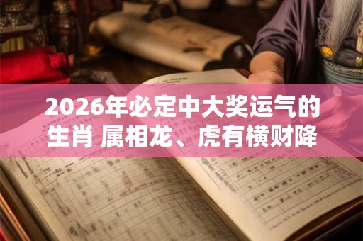2026年必定中大奖运气的生肖 属相龙、虎有横财降临 2026年必定中大奖运气的生肖 属相龙、虎有横财降临