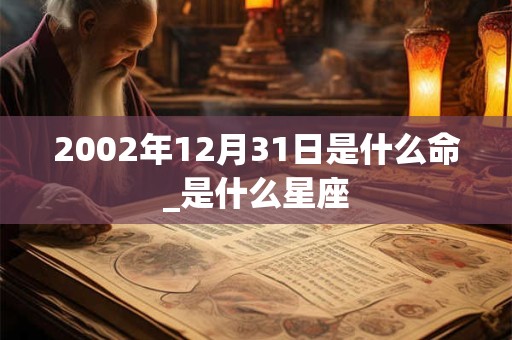 2002年12月31日是什么命_是什么星座