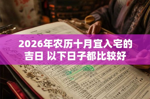 2026年农历十月宜入宅的吉日 以下日子都比较好 2026年农历十月宜入宅的吉日 以下日子都比较好
