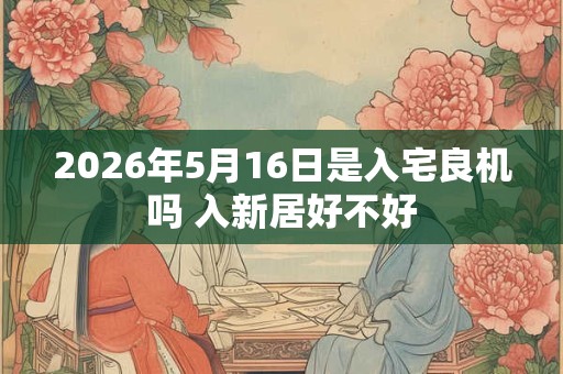 2026年5月16日是入宅良机吗 入新居好不好 2026年5月16日是入宅良机吗 入新居好不好