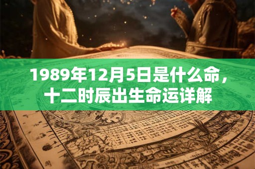 1989年12月5日是什么命，十二时辰出生命运详解