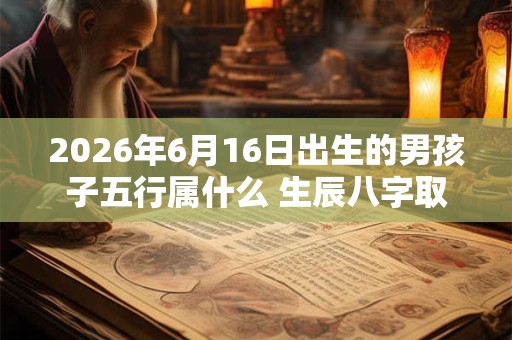 2026年6月16日出生的男孩子五行属什么 生辰八字取名