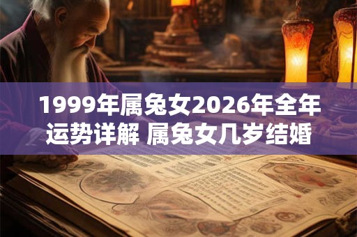 1999年属兔女2026年全年运势详解 属兔女几岁结婚好 1999年属兔女2026年全年运势详解 属兔女几岁结婚好