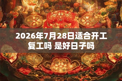 2026年7月28日适合开工复工吗 是好日子吗