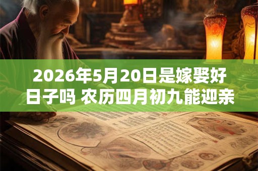 2026年5月20日是嫁娶好日子吗 农历四月初九能迎亲吗 2026年5月20日是嫁娶好日子吗 农历四月初九能迎亲吗