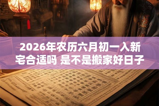 2026年农历六月初一入新宅合适吗 是不是搬家好日子