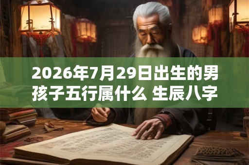 2026年7月29日出生的男孩子五行属什么 生辰八字取名 2026年7月29日出生的男孩子五行属什么 生辰八字取名