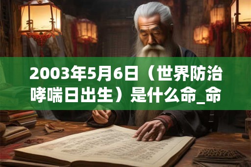 2003年5月6日（世界防治哮喘日出生）是什么命_命运如何