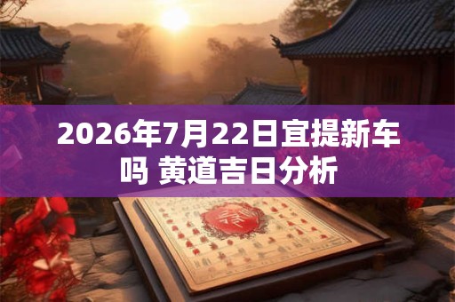 2026年7月22日宜提新车吗 黄道吉日分析