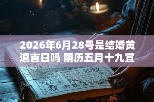 2026年6月28号是结婚黄道吉日吗 阴历五月十九宜嫁娶吗 2026年6月28号是结婚黄道吉日吗 阴历五月十九宜嫁娶吗