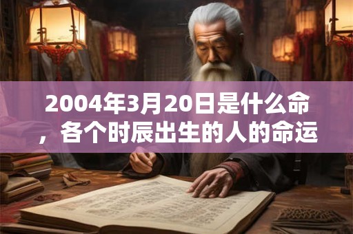 2004年3月20日是什么命，各个时辰出生的人的命运