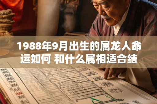 1988年9月出生的属龙人命运如何 和什么属相适合结婚