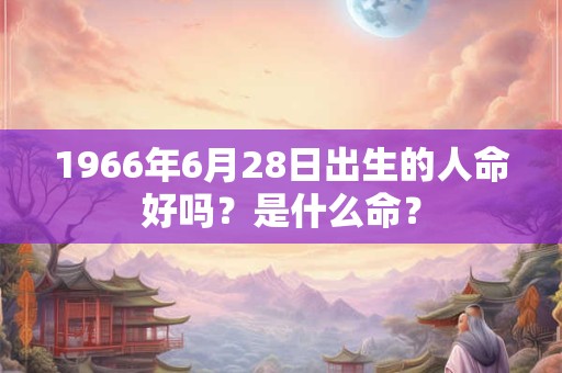1966年6月28日出生的人命好吗？是什么命？