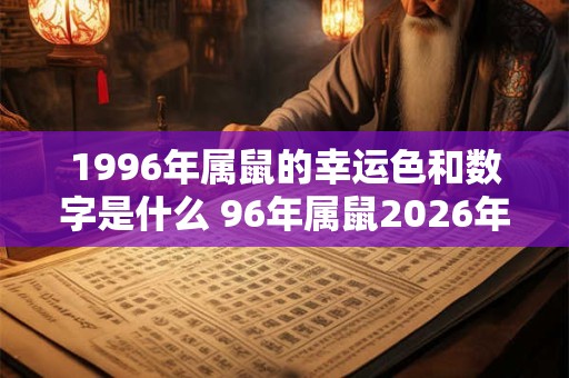 1996年属鼠的幸运色和数字是什么 96年属鼠2026年运势