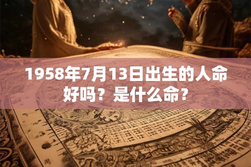 1958年7月13日出生的人命好吗？是什么命？