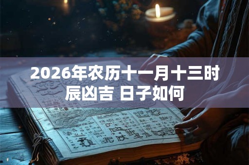 2026年农历十一月十三时辰凶吉 日子如何 2026年农历十一月十三时辰凶吉 日子如何