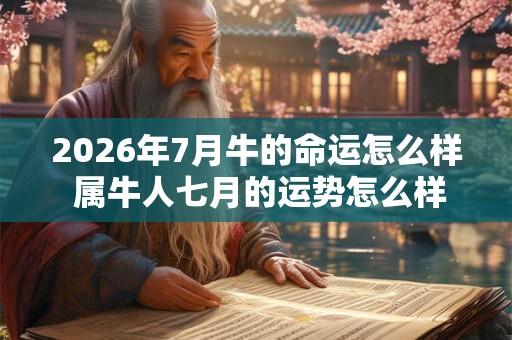 2026年7月牛的命运怎么样 属牛人七月的运势怎么样 2026年7月牛的命运怎么样 属牛人七月的运势怎么样