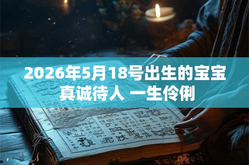 2026年5月18号出生的宝宝 真诚待人 一生伶俐
