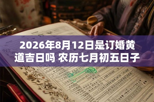 2026年8月12日是订婚黄道吉日吗 农历七月初五日子好吗 2026年8月12日是订婚黄道吉日吗 农历七月初五日子好吗