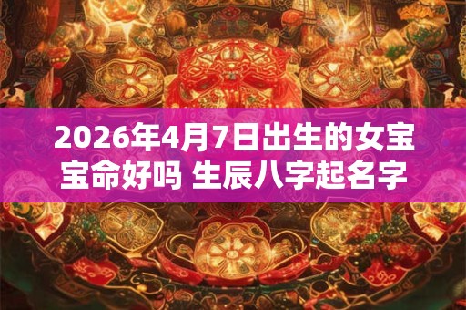 2026年4月7日出生的女宝宝命好吗 生辰八字起名字