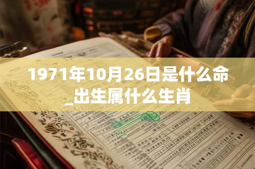 1971年10月26日是什么命_出生属什么生肖 1971年10月26日是什么命_出生属什么生肖