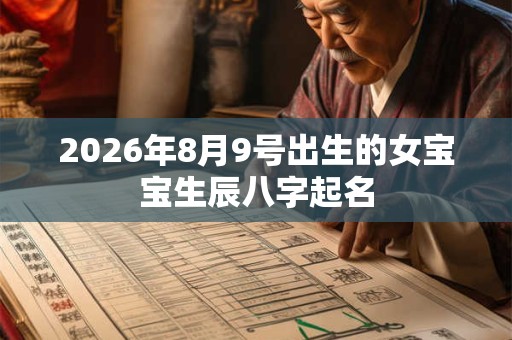 2026年8月9号出生的女宝宝生辰八字起名