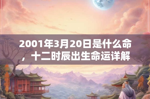 2001年3月20日是什么命,十二时辰出生命运详解 2001年3月20日是什么命,十二时辰出生命运详解