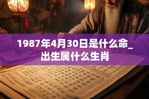 1987年4月30日是什么命_出生属什么生肖 1987年4月30日是什么命_出生属什么生肖