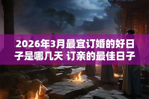 2026年3月最宜订婚的好日子是哪几天 订亲的最佳日子 2026年3月最宜订婚的好日子是哪几天 订亲的最佳日子