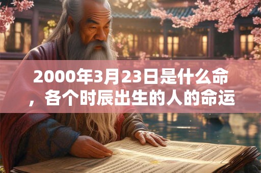 2000年3月23日是什么命，各个时辰出生的人的命运