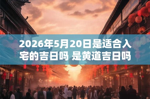 2026年5月20日是适合入宅的吉日吗 是黄道吉日吗 2026年5月20日是适合入宅的吉日吗 是黄道吉日吗