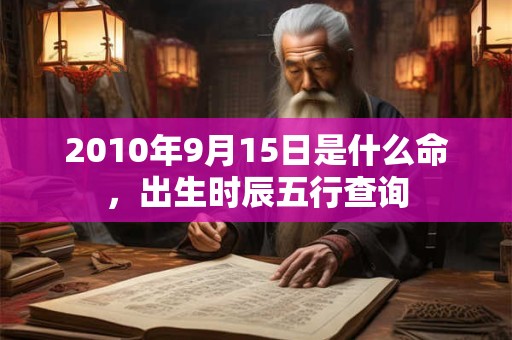 2010年9月15日是什么命,出生时辰五行查询 2010年9月15日是什么命,出生时辰五行查询