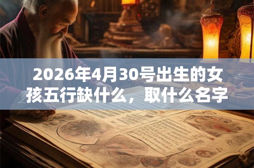 2026年4月30号出生的女孩五行缺什么,取什么名字好 2026年4月30号出生的女孩五行缺什么,取什么名字好