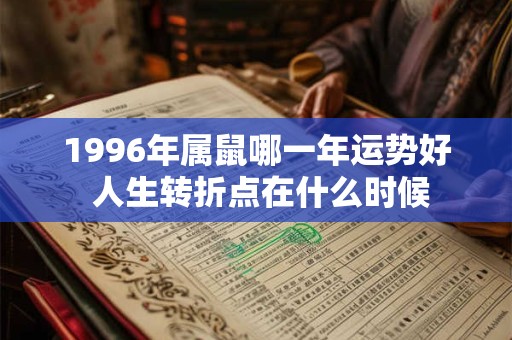 1996年属鼠哪一年运势好 人生转折点在什么时候