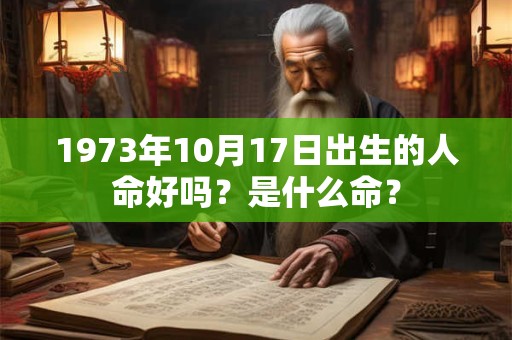 1973年10月17日出生的人命好吗?是什么命? 1973年10月17日出生的人命好吗?是什么命?