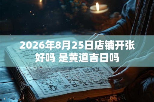 2026年8月25日店铺开张好吗 是黄道吉日吗 2026年8月25日店铺开张好吗 是黄道吉日吗