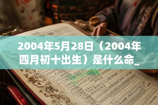 2004年5月28日(2004年四月初十出生)是什么命_命运如何 2004年5月28日(2004年四月初十出生)是什么命_命运如何