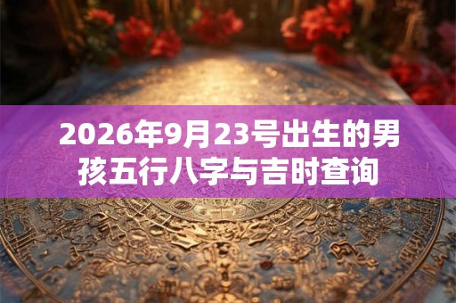 2026年9月23号出生的男孩五行八字与吉时查询 2026年9月23号出生的男孩五行八字与吉时查询