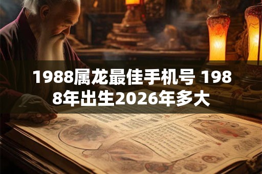 1988属龙最佳手机号 1988年出生2026年多大