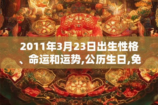 2011年3月23日出生性格、命运和运势,公历生日,免费算命