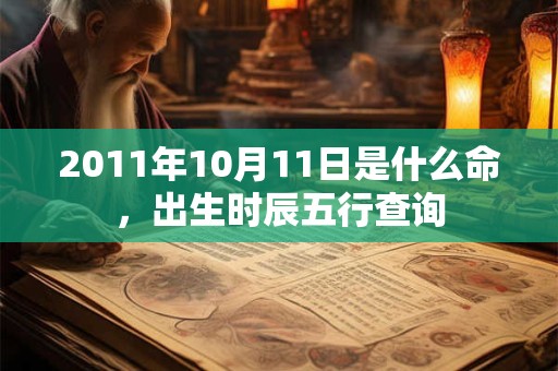 2011年10月11日是什么命,出生时辰五行查询 2011年10月11日是什么命,出生时辰五行查询