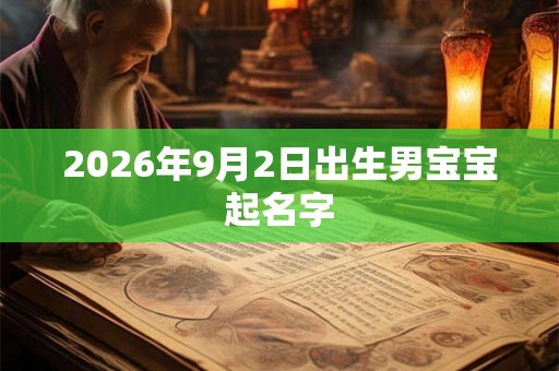 2026年9月2日出生男宝宝起名字 2026年9月2日出生男宝宝起名字