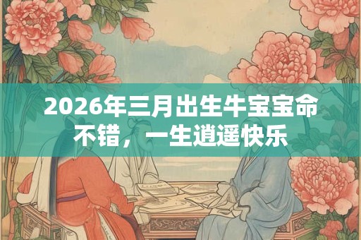 2026年三月出生牛宝宝命不错,一生逍遥快乐 2026年三月出生牛宝宝命不错,一生逍遥快乐