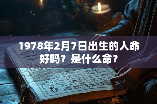 1978年2月7日出生的人命好吗?是什么命? 1978年2月7日出生的人命好吗?是什么命?