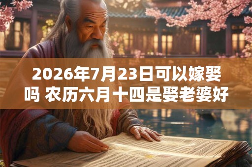 2026年7月23日可以嫁娶吗 农历六月十四是娶老婆好日子吗