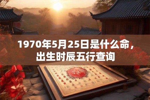 1970年5月25日是什么命,出生时辰五行查询 1970年5月25日是什么命,出生时辰五行查询