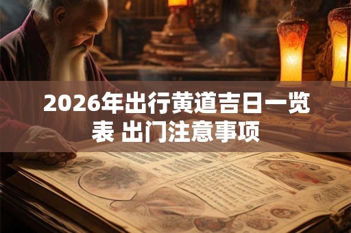 2026年出行黄道吉日一览表 出门注意事项
