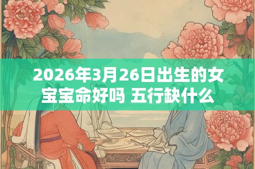 2026年3月26日出生的女宝宝命好吗 五行缺什么